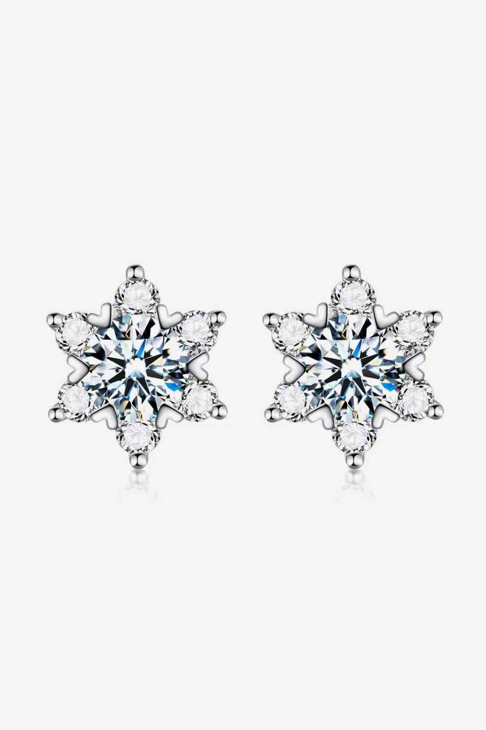 2 Carat Moissanite Floral Stud Earrings - lolaluxeshop