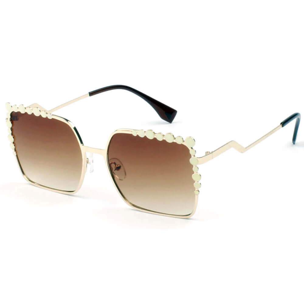 CHICO | Luxury Fashion Oversized Square Metal Frame Bubbles Sunglasses - lolaluxeshop