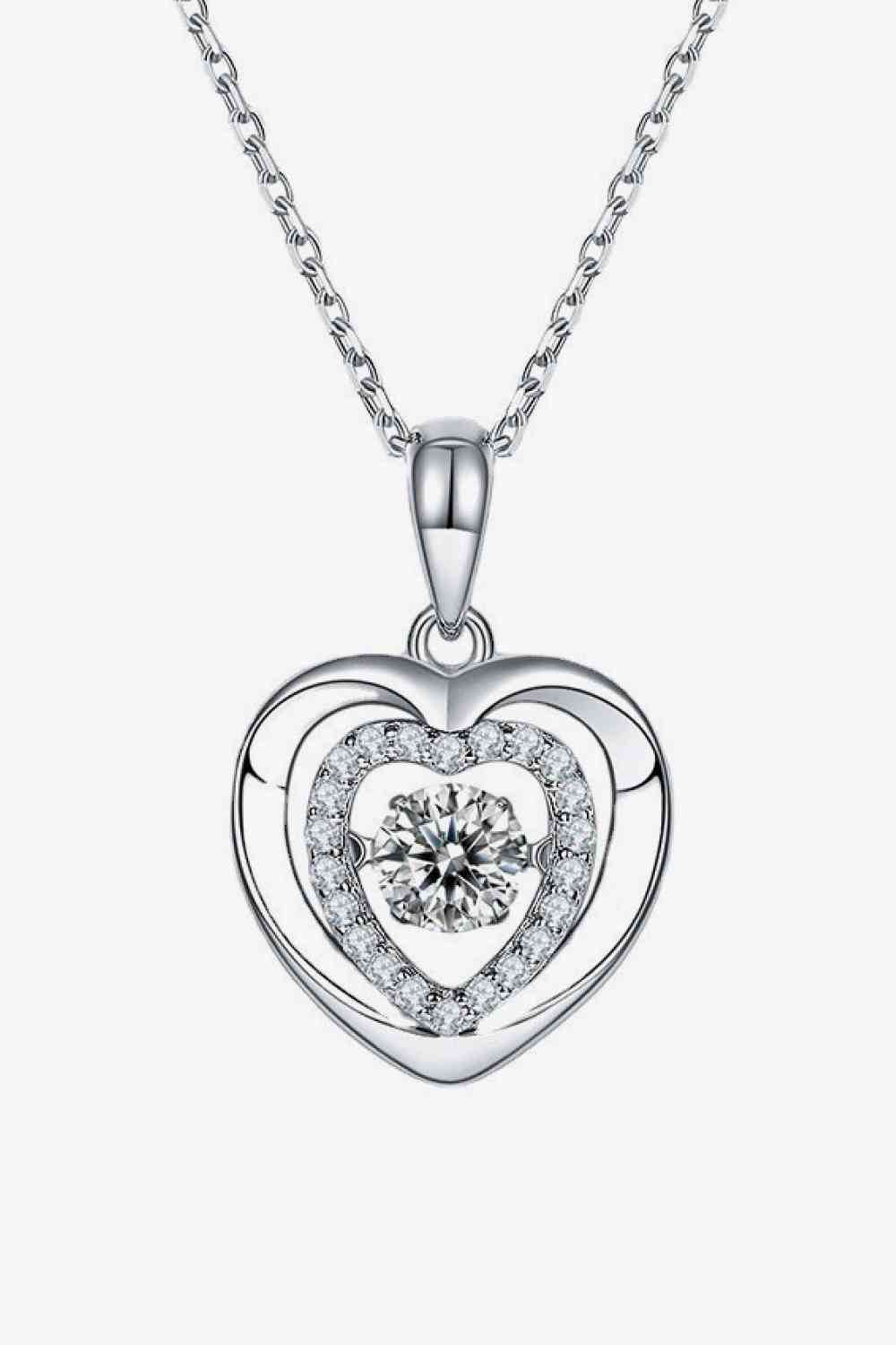 Moissanite Heart Pendant Necklace - lolaluxeshop