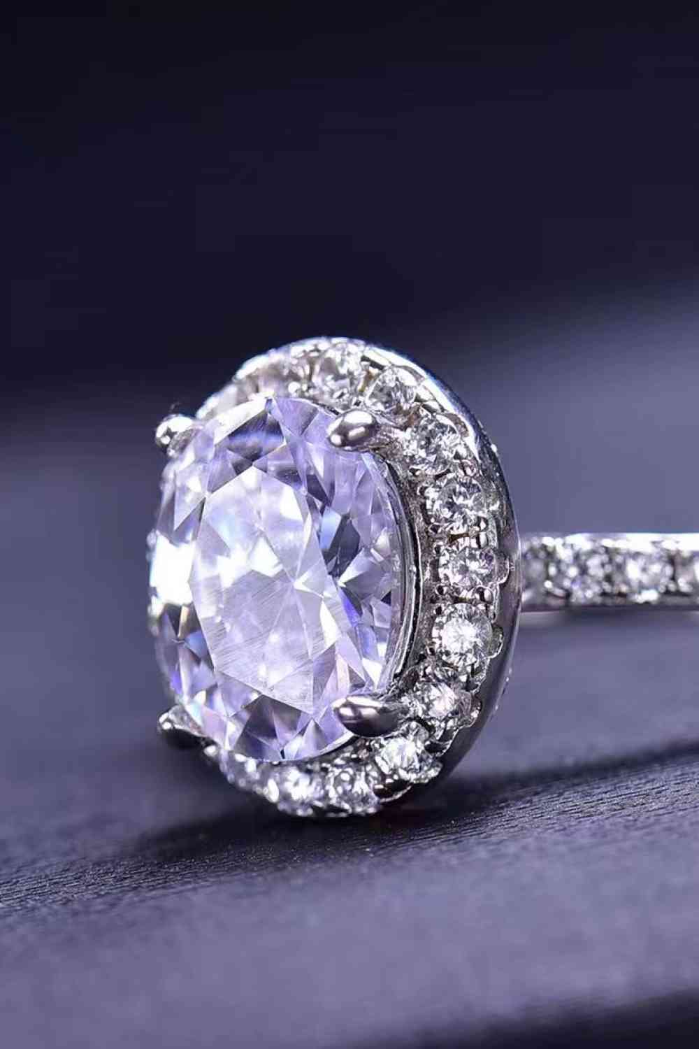 2 Carat Moissanite Platinum-Plated Ring - lolaluxeshop