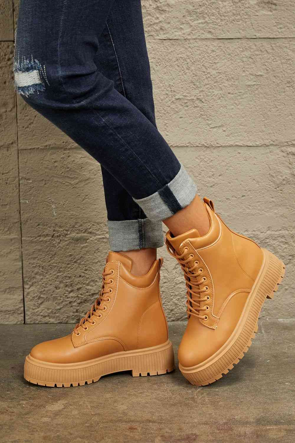 East Lion Corp Platform Combat Boots - lolaluxeshop