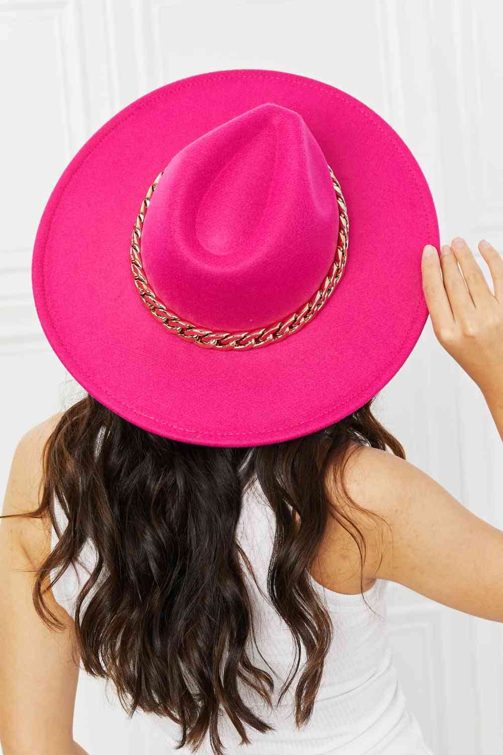 Fame Keep Your Promise Fedora Hat in Pink - lolaluxeshop