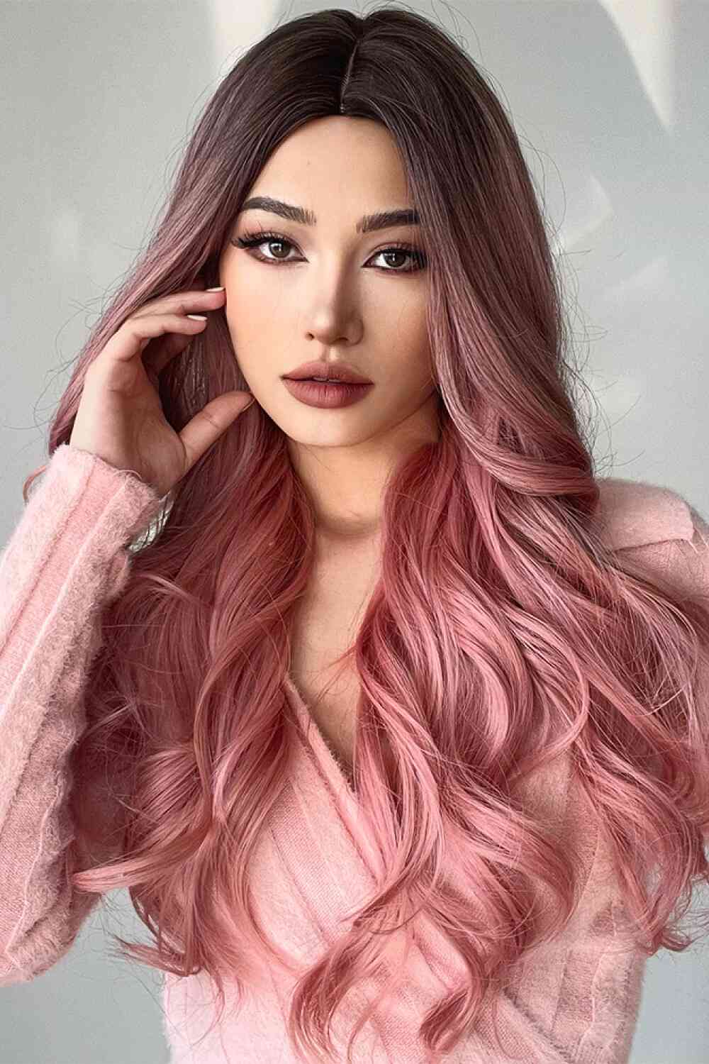 Fashion Wave Synthetic Long Wigs in Pink 26'' - lolaluxeshop