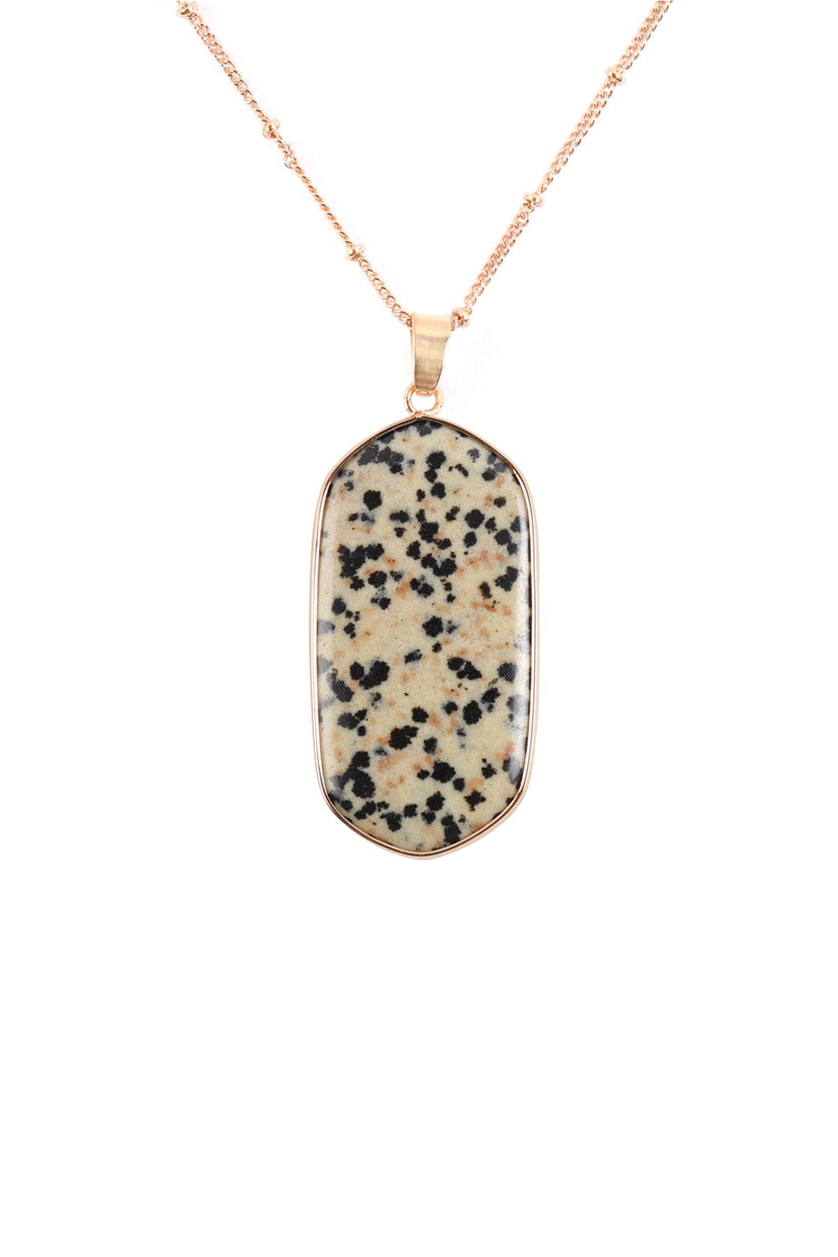 Hdn3184 - Stone Pendant Charm Necklace - LOLA LUXE