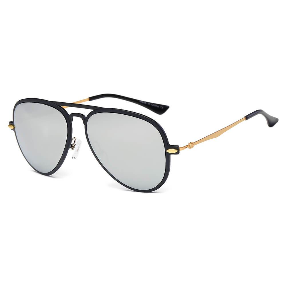 DURHAM | Unisex Mirrored Aviator Fashion Sunglasses - lolaluxeshop