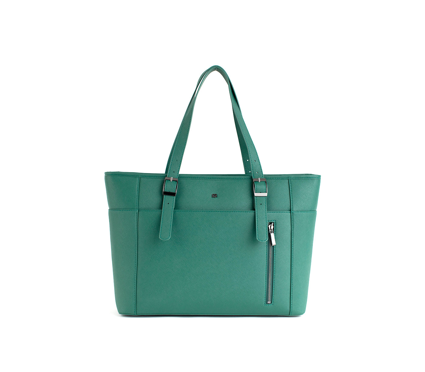 Miley - Dark Green Vegan Leather Laptop Bag - lolaluxeshop