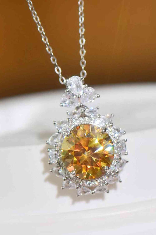 5 Carat Yellow Moissanite Pendant Necklace - lolaluxeshop