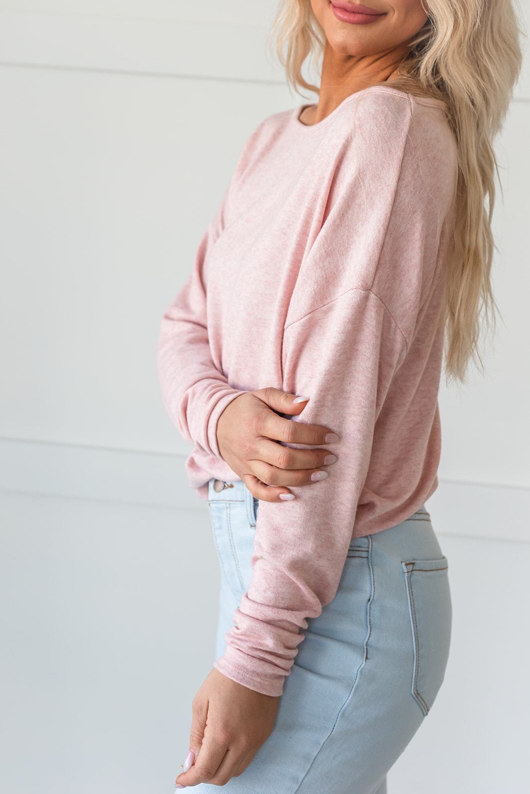 What a Beauty Drop Shoulder Top- Pink - LOLA LUXE