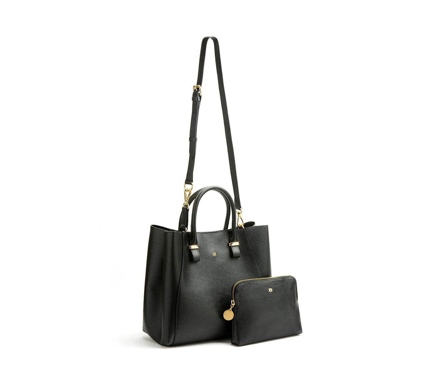 Jane - Black Vegan Leather Satchel - lolaluxeshop