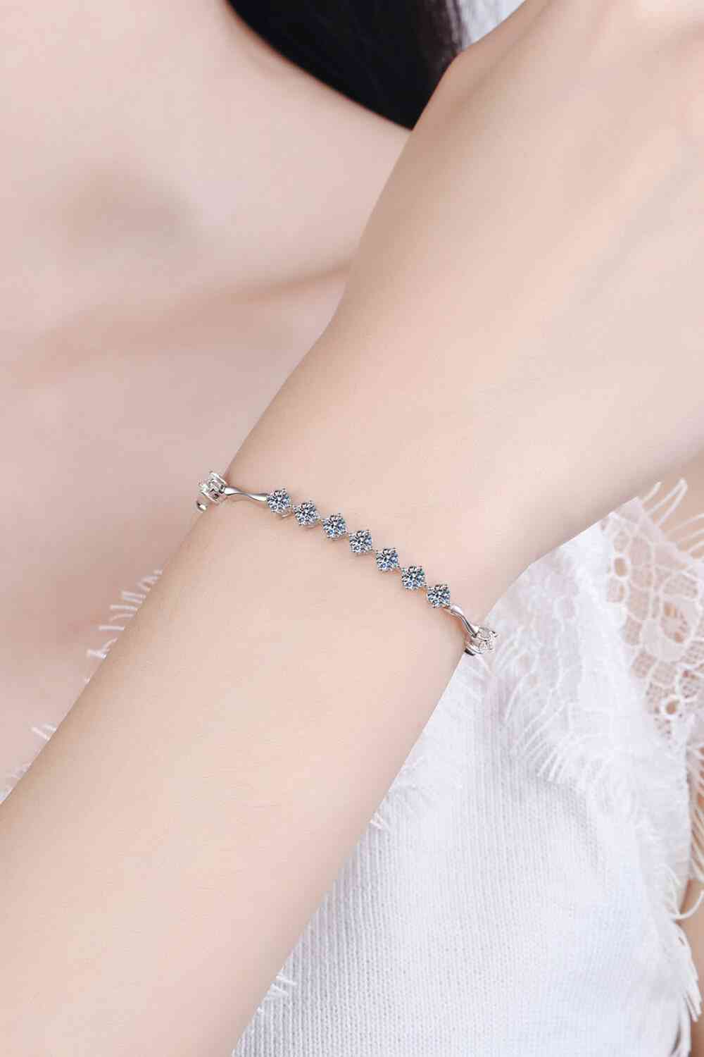 Moissanite 925 Sterling Silver Bracelet - lolaluxeshop