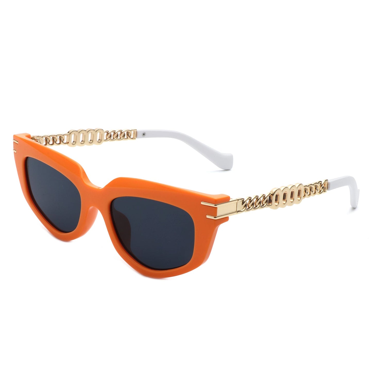 Skylight - Women Chic Chain Link Design Fashion Cat Eye Sunglasses - lolaluxeshop