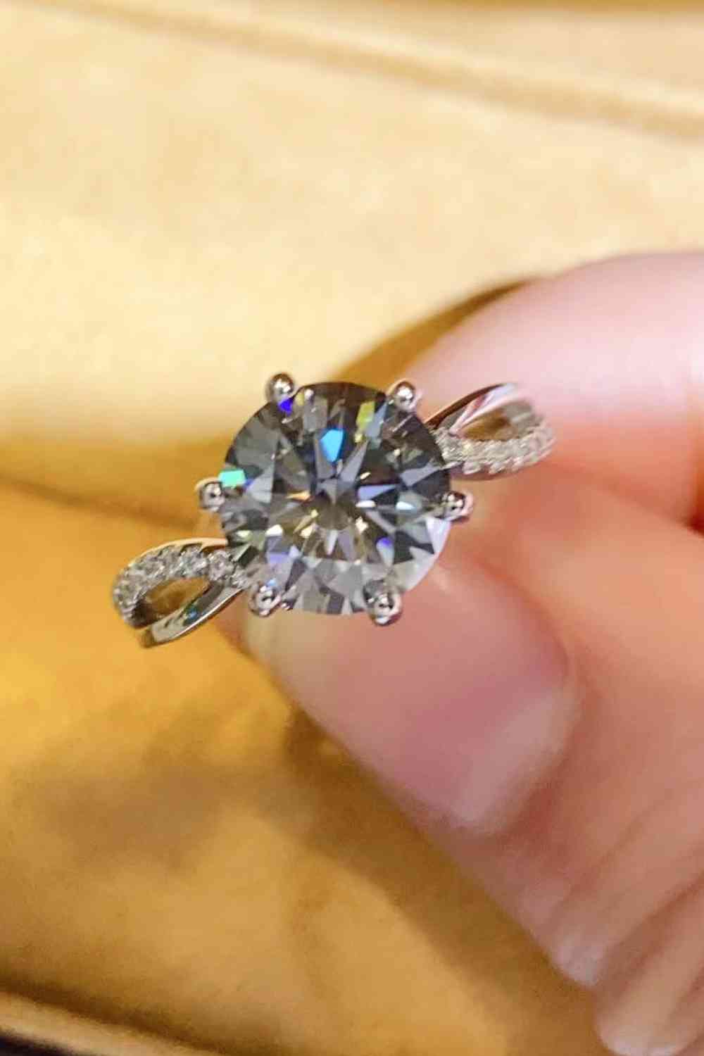 2 Carat Moissanite Ring in Smokey Gray - lolaluxeshop