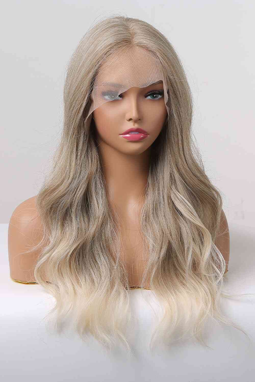 13*2" Lace Front Wigs Synthetic Long Wave 24" 150% Density in Medium Blonde Highlights - lolaluxeshop