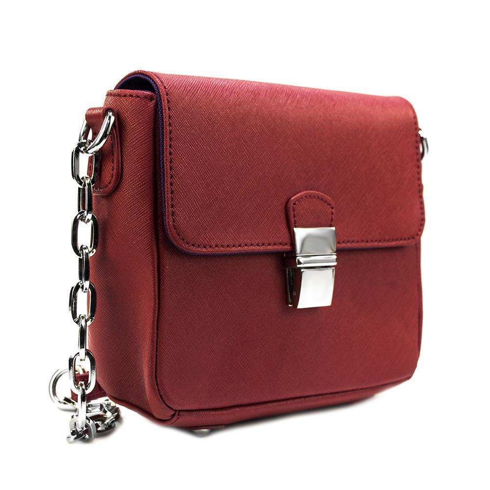 Tiny Leather Handbag -Cabernet (Option 1) - LOLA LUXE