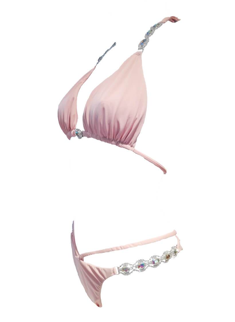 Shanel Triangle Top & Tango Bottom - Powder Pink - LOLA LUXE