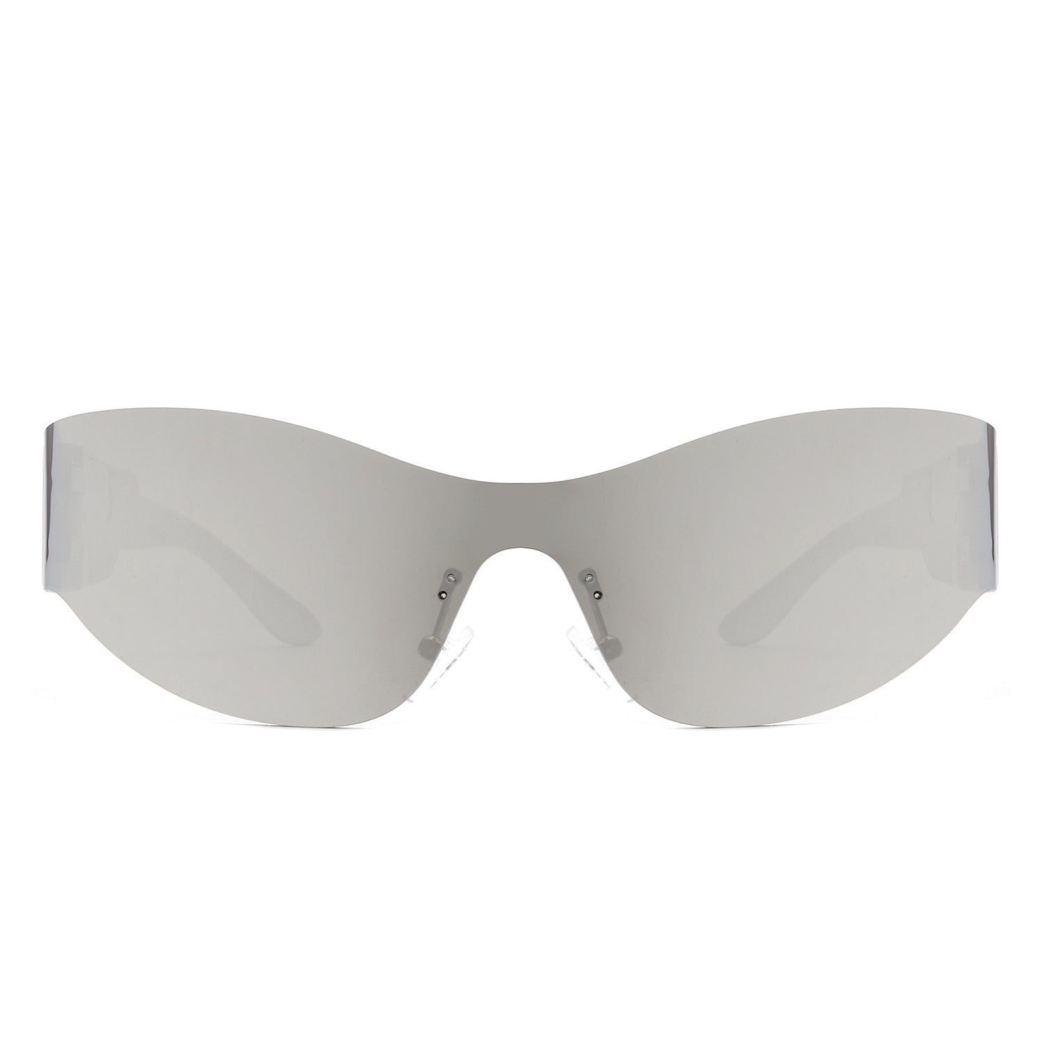 Galadriel - Futuristic Mirrored Cyberpunk Sport Reflective Shield Sunglasses - lolaluxeshop