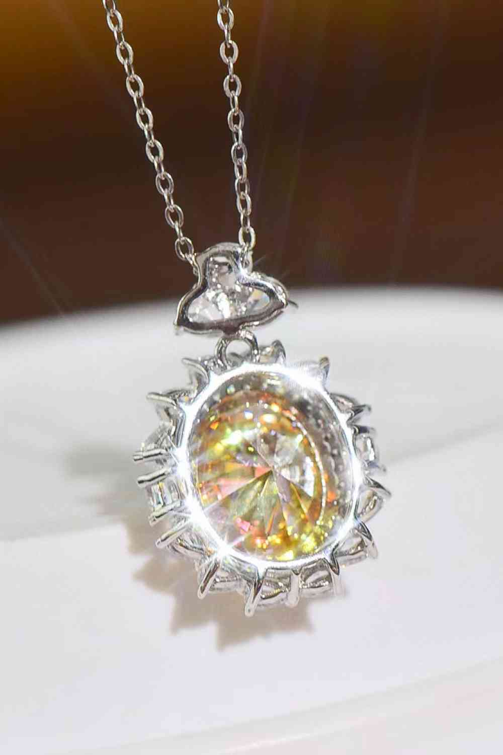 5 Carat Yellow Moissanite Pendant Necklace - lolaluxeshop