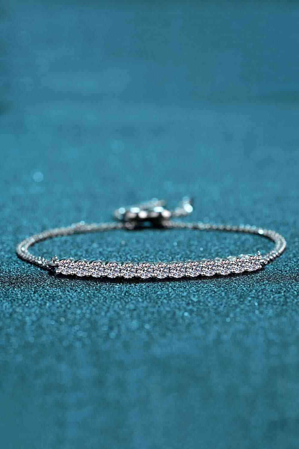 Adored Moissanite Sterling Silver Bracelet - lolaluxeshop