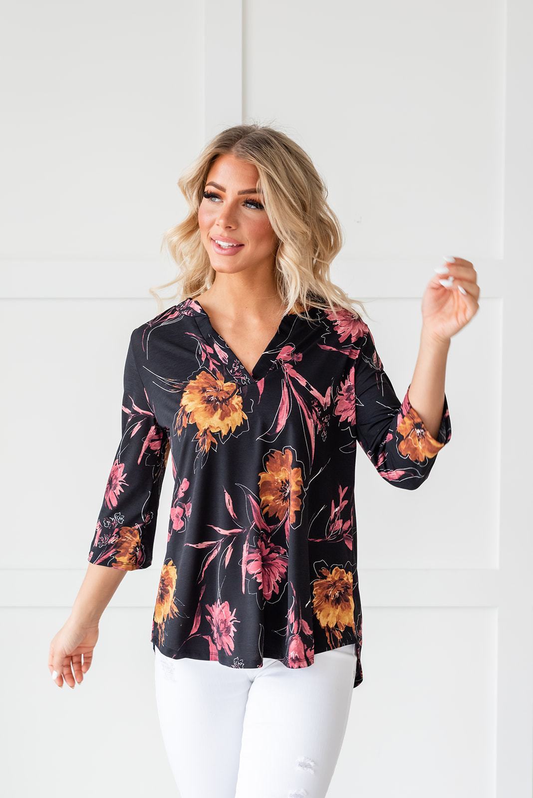 Lift My Spirits Floral Top - LOLA LUXE