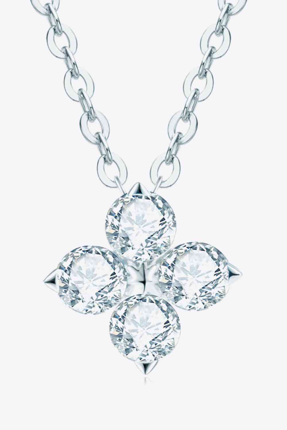 Moissanite Four Leaf Clover Pendant Necklace - lolaluxeshop