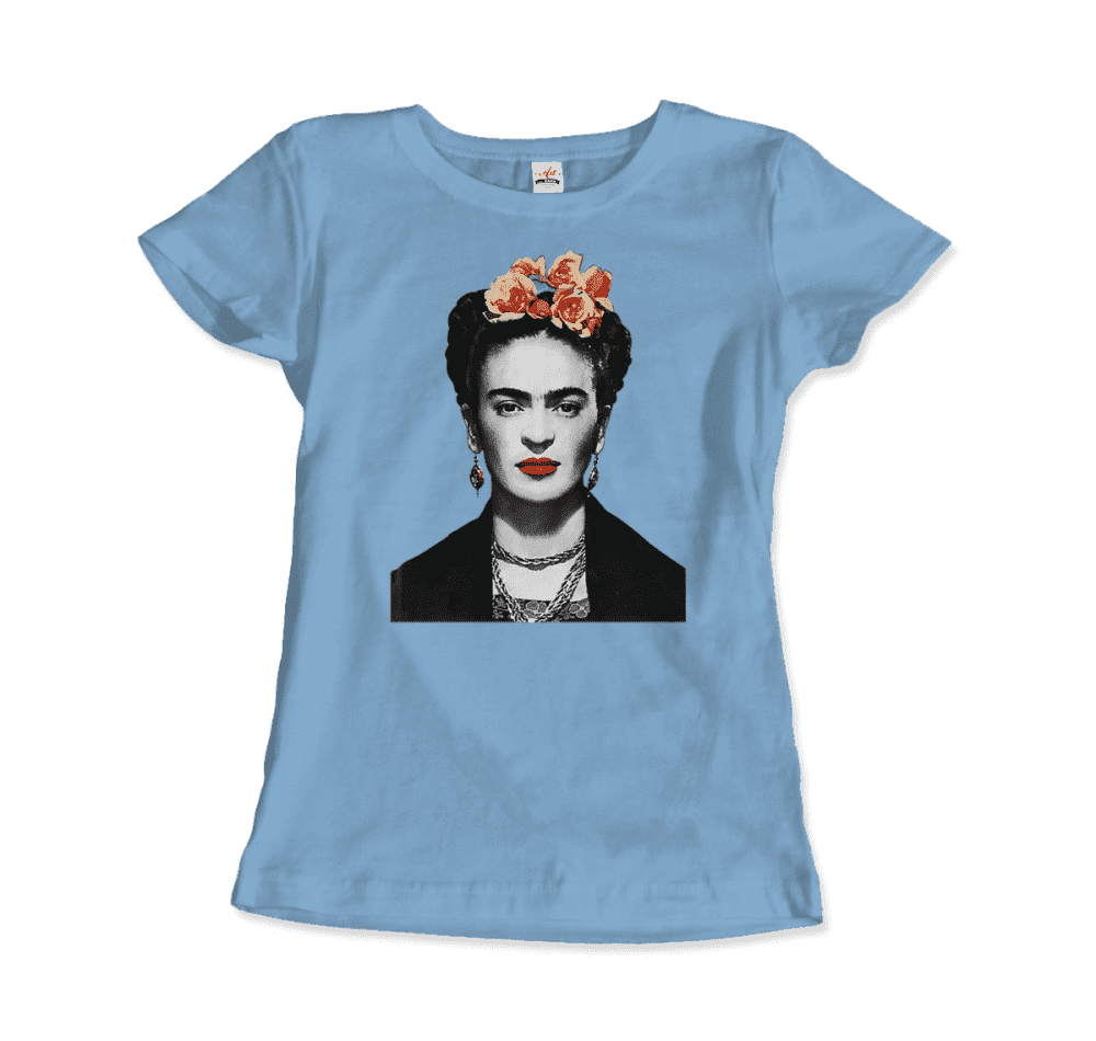 Frida Kahlo With Flowers Poster Artwork T-Shirt - LOLA LUXE