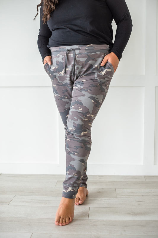 Earth Camo Print Joggers - LOLA LUXE