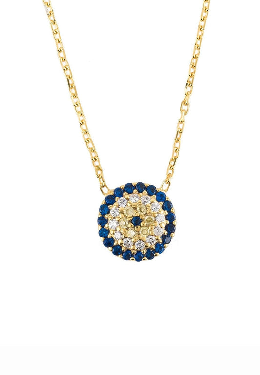 Evil Eye Necklace Gold - lolaluxeshop