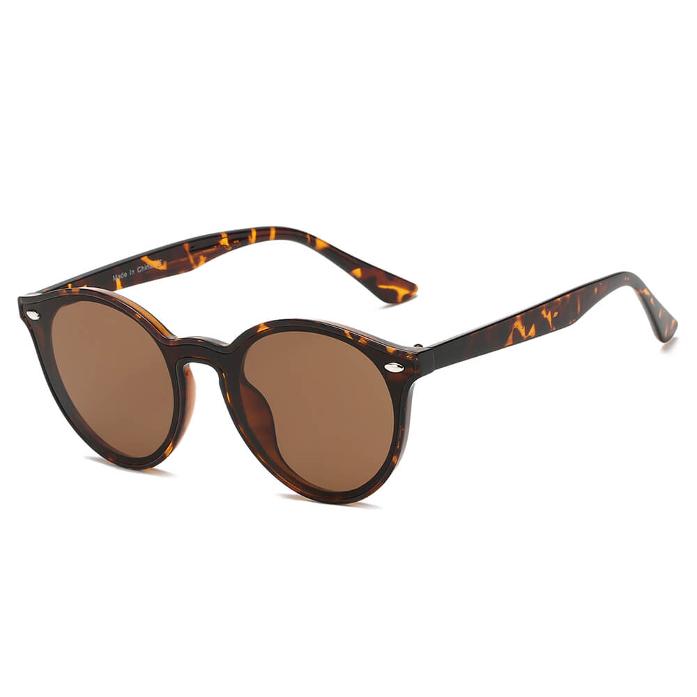 CROSBY | Unisex Fashion Retro Round Horn Rimmed Sunglasses - lolaluxeshop