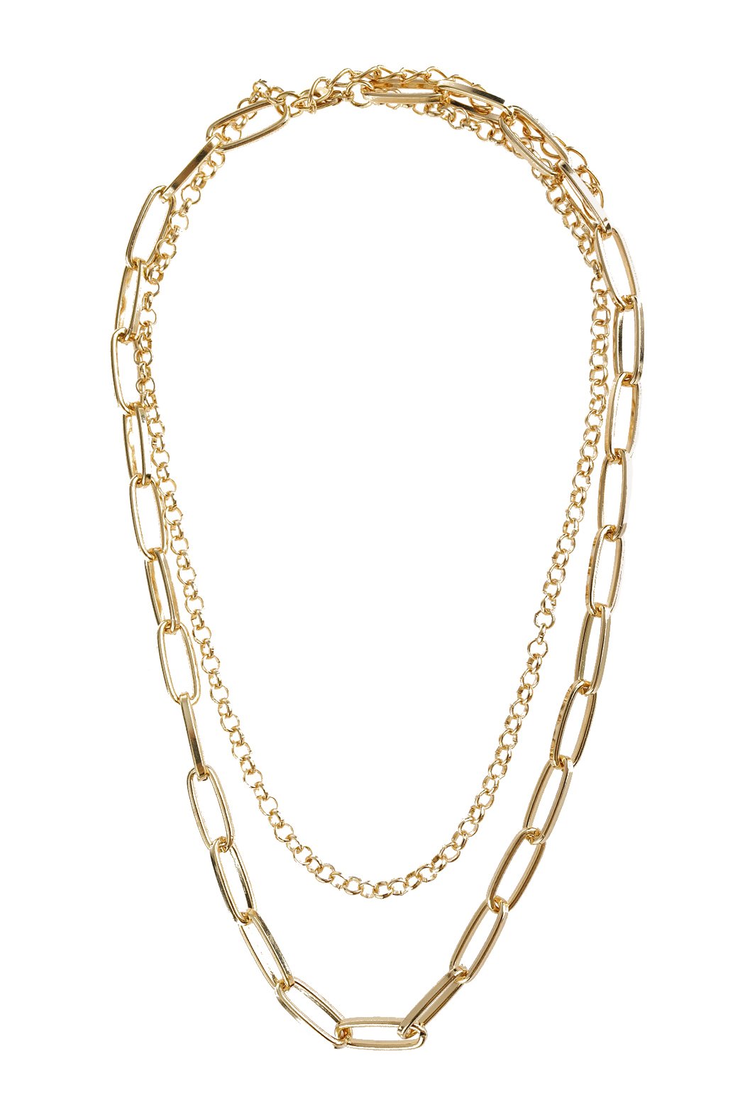 Hdn2973 - Multiline Chain Necklace - LOLA LUXE