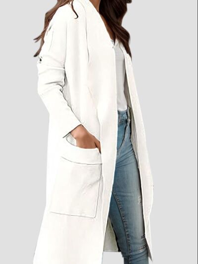 Open Front Dropped Shoulder Outerwear - lolaluxeshop