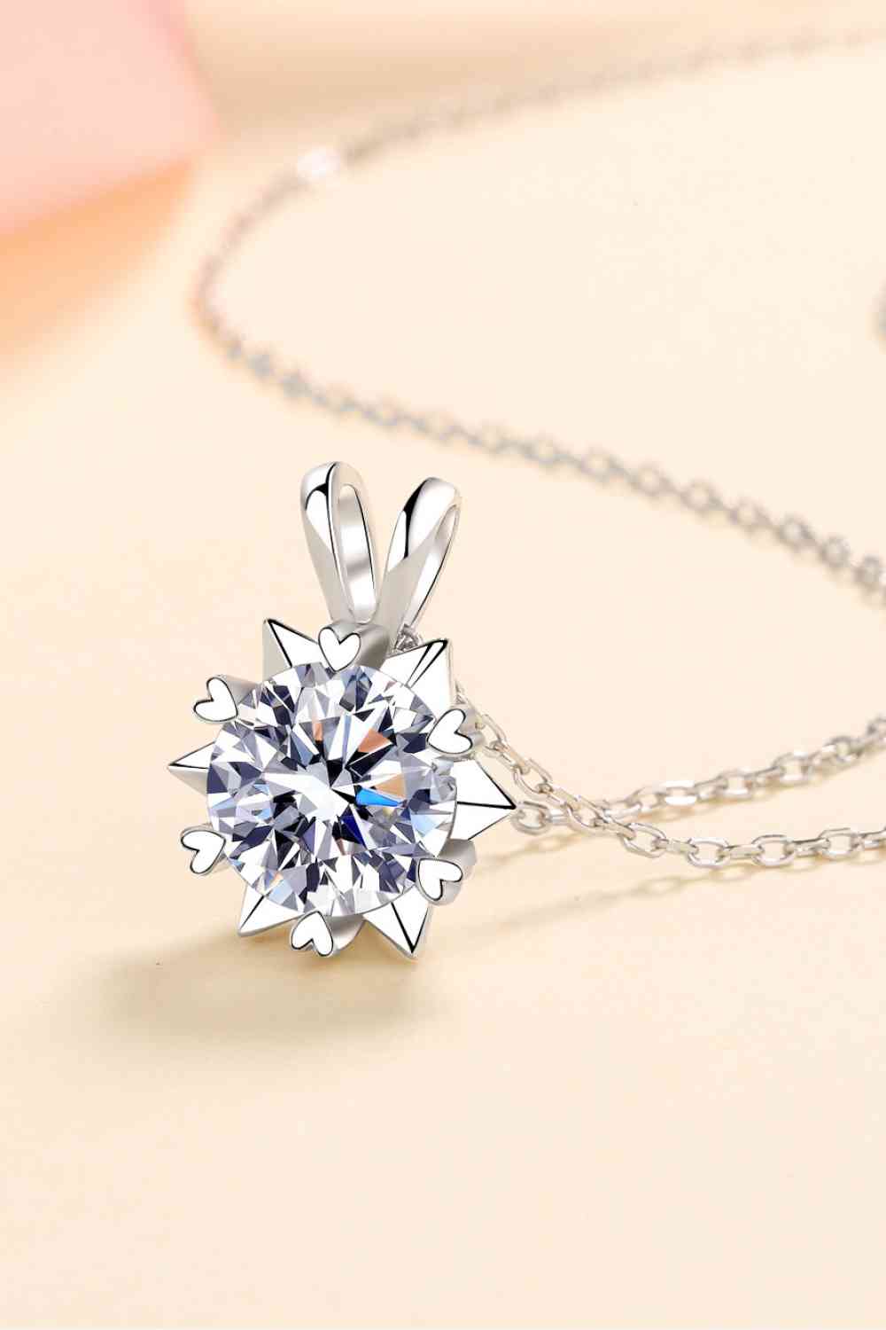 Learning To Love 925 Sterling Silver Moissanite Pendant Necklace - lolaluxeshop