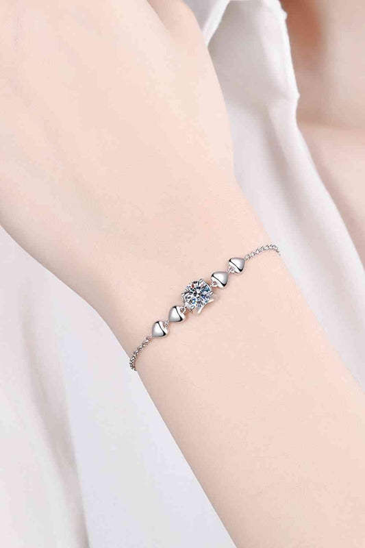 1 Carat Moissanite Heart Bracelet - lolaluxeshop