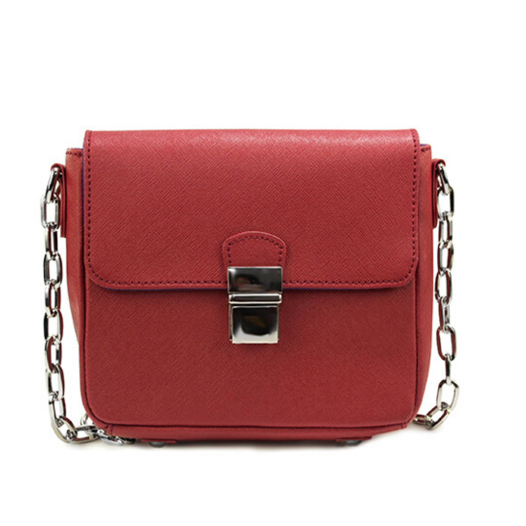 Tiny Leather Handbag -Cabernet (Option 1) - LOLA LUXE