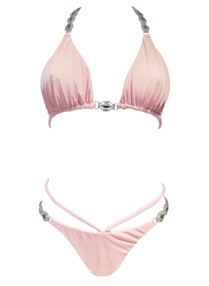 Shanel Triangle Top & Tango Bottom - Powder Pink - LOLA LUXE