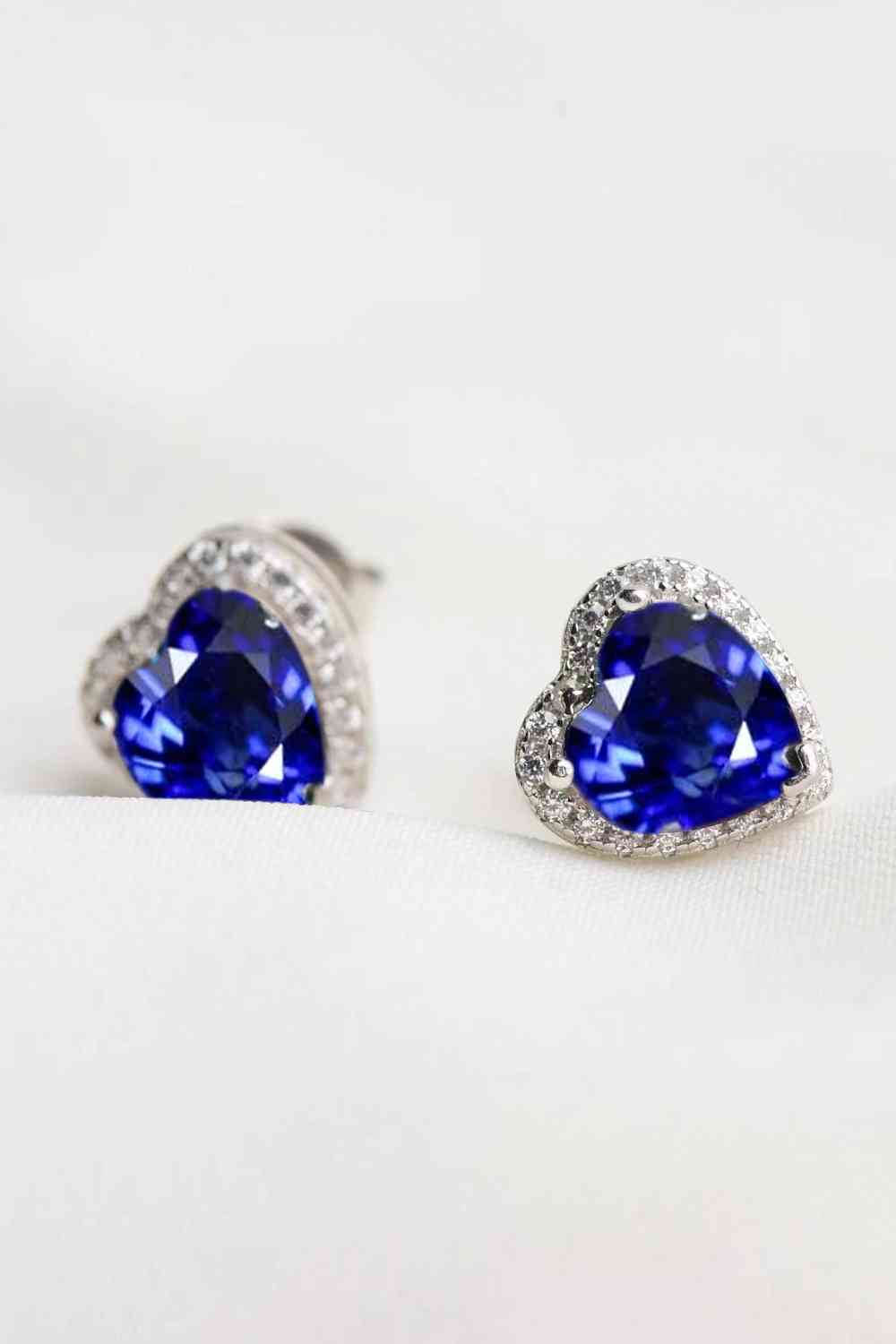 4 Carat Moissanite Heart-Shaped Stud Earrings - lolaluxeshop