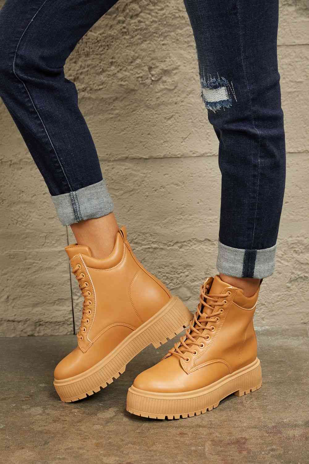 East Lion Corp Platform Combat Boots - lolaluxeshop