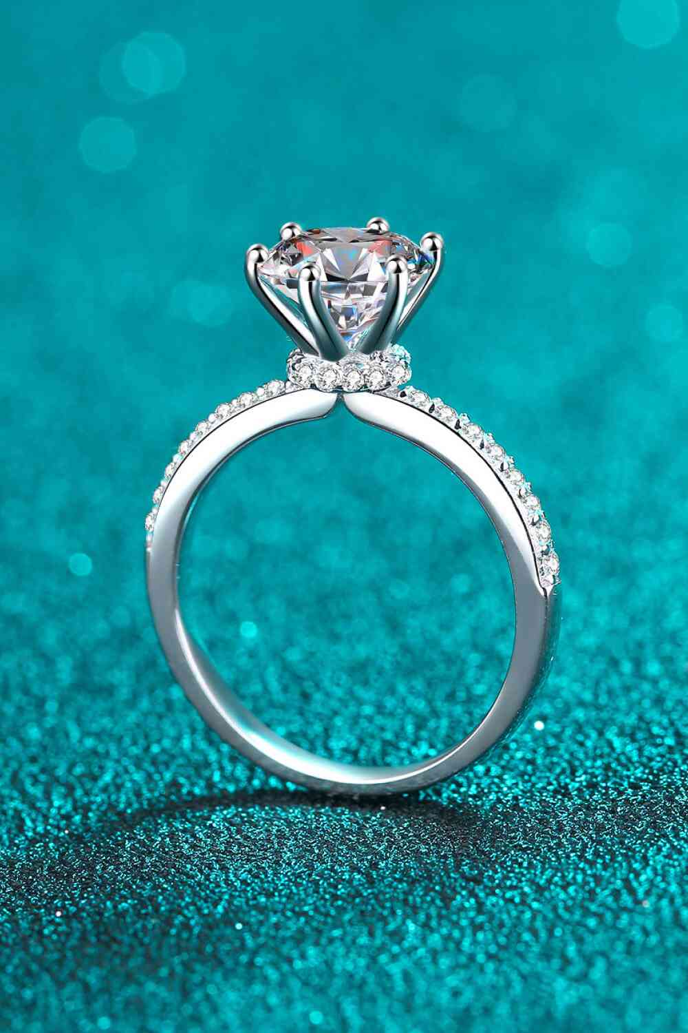 925 Sterling Silver 2 Carat Moissanite Ring - lolaluxeshop