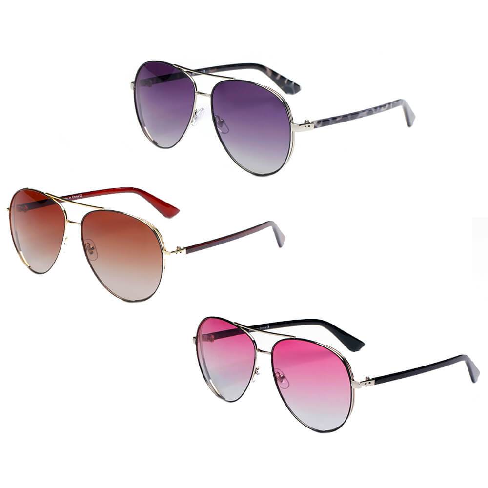 KEARNY | Classic Flat Top Brow Bar Aviator Fashion Sunglasses - lolaluxeshop