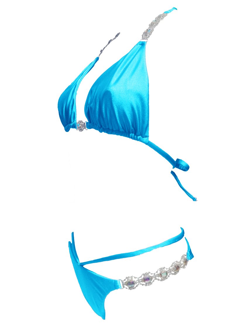 Shanel Triangle Top & Tango Bottom - Turquoise - LOLA LUXE