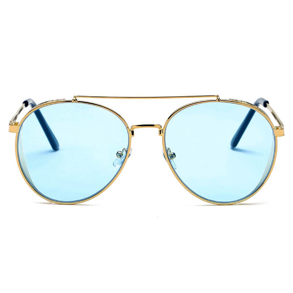 LAREDO | Modern Aviator Brow Bar Aviator Fashion Sunglasses - lolaluxeshop