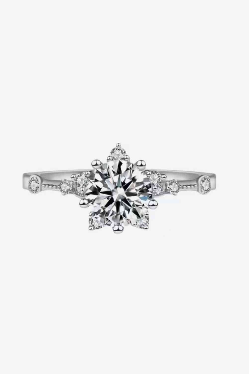 1 Carat Moissanite 6-Prong Ring - lolaluxeshop