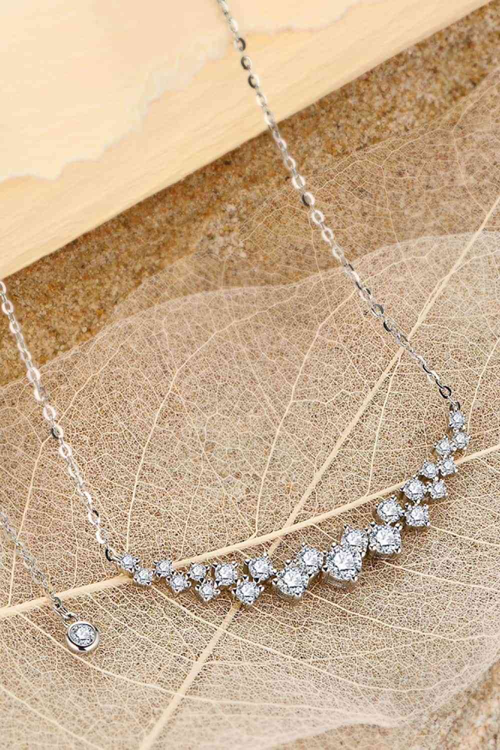 1.64 Carat Moissanite 925 Sterling Silver Necklace - lolaluxeshop