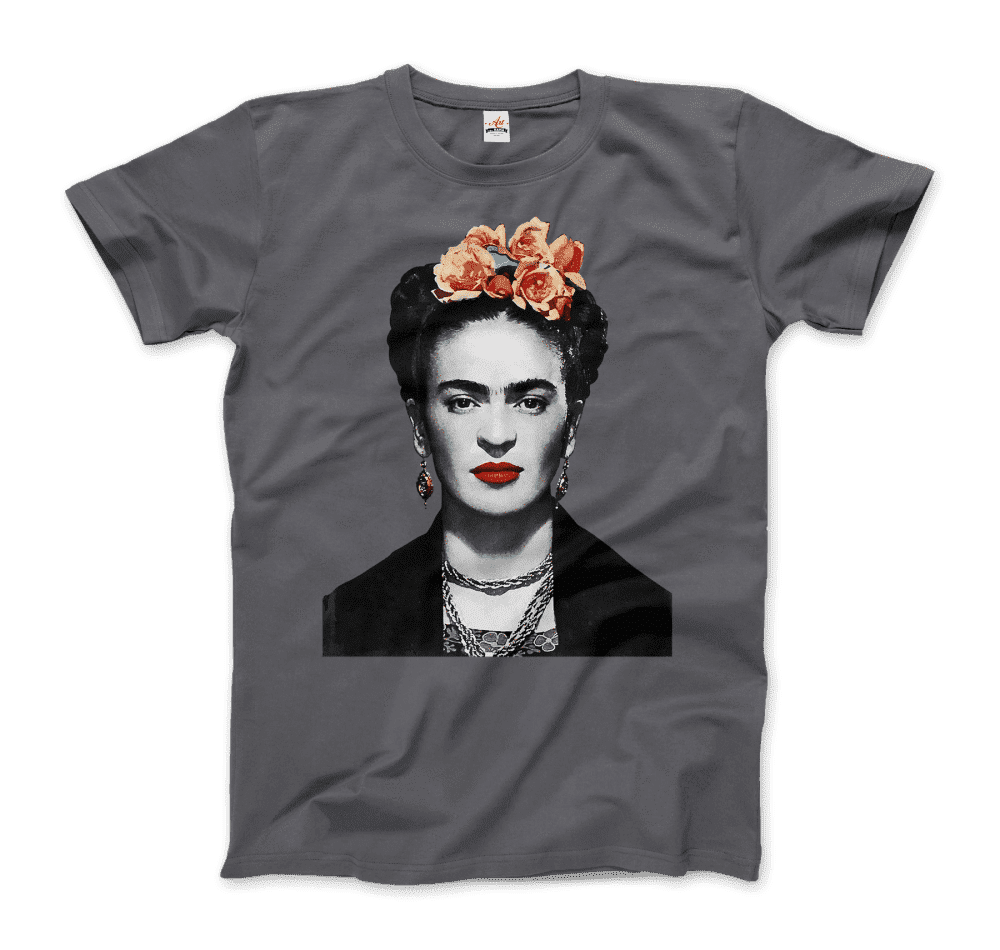 Frida Kahlo With Flowers Poster Artwork T-Shirt - LOLA LUXE