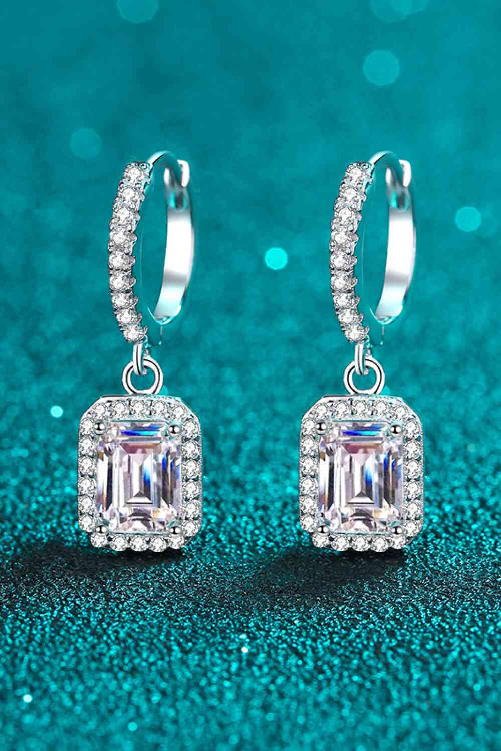 Moissanite 925 Sterling Silver Drop Earrings - lolaluxeshop