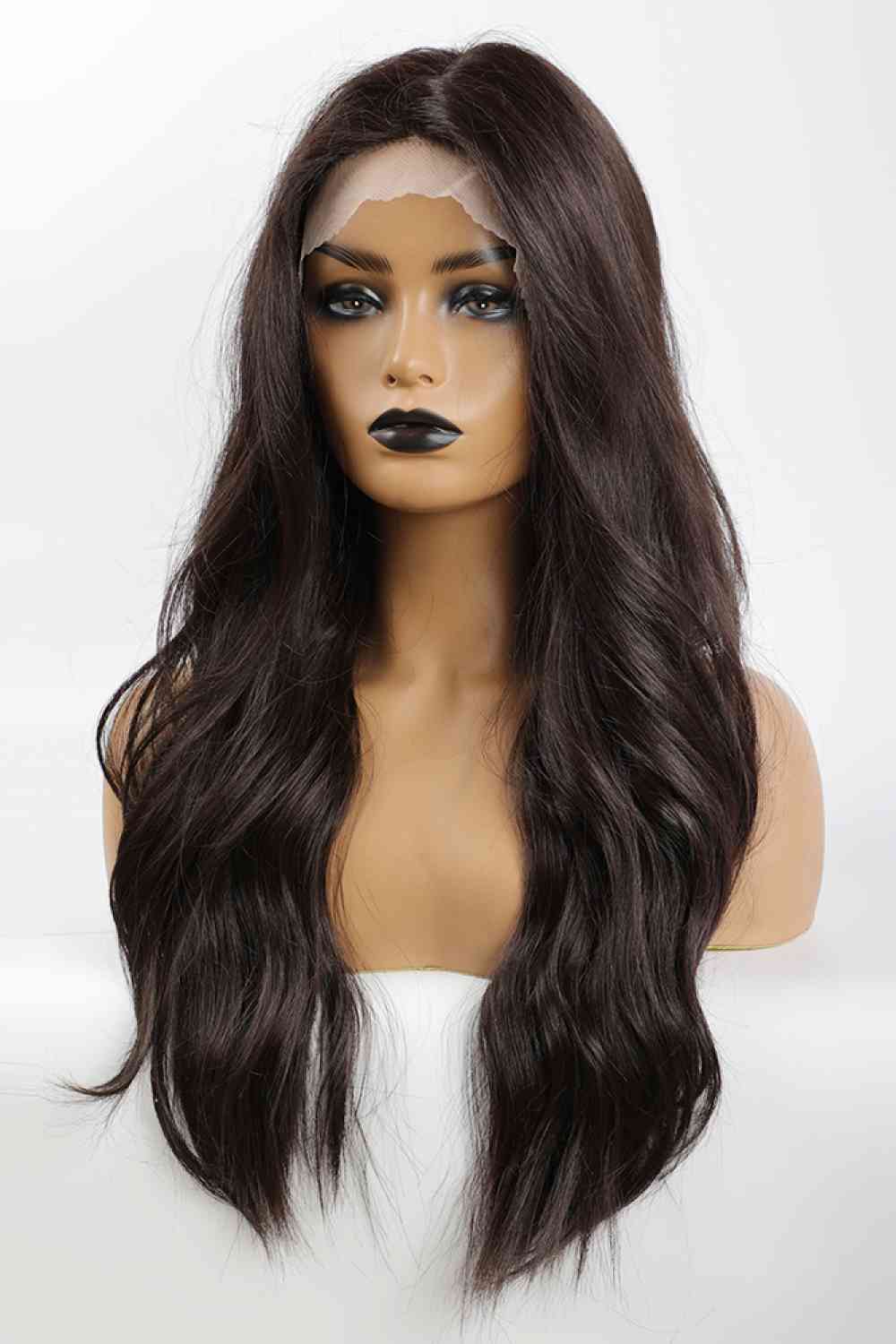 13*2" Lace Front Wigs Synthetic Long Wave 26" Heat Safe 150% Density in Brown - lolaluxeshop