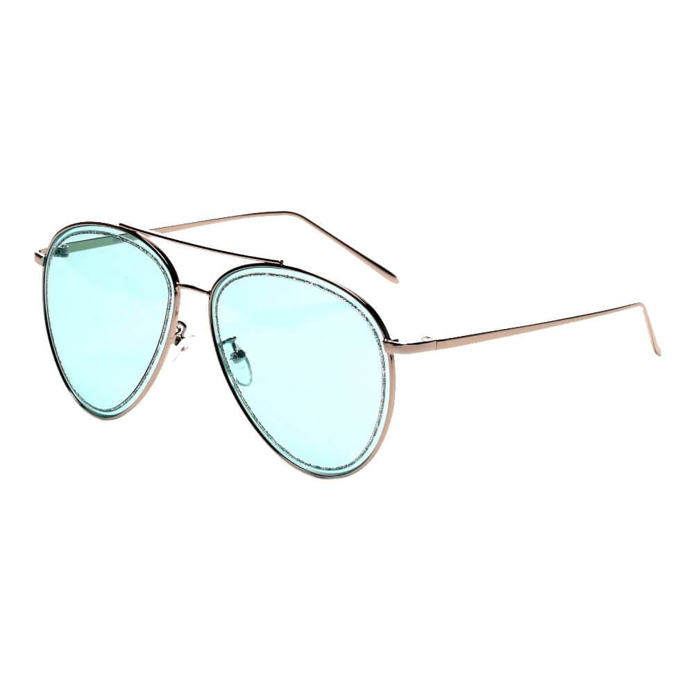 NAMPA | Women Glitter Rimmed Fashion Aviator Sunglasses - lolaluxeshop