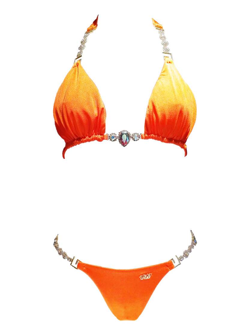 Belle Triangle Top & Skimpy Bottom - Orange - LOLA LUXE