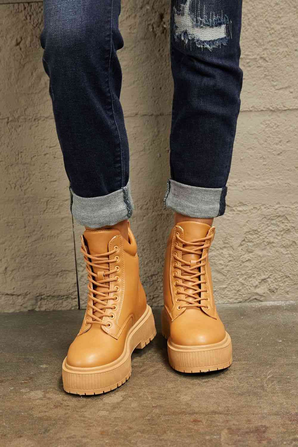 East Lion Corp Platform Combat Boots - lolaluxeshop