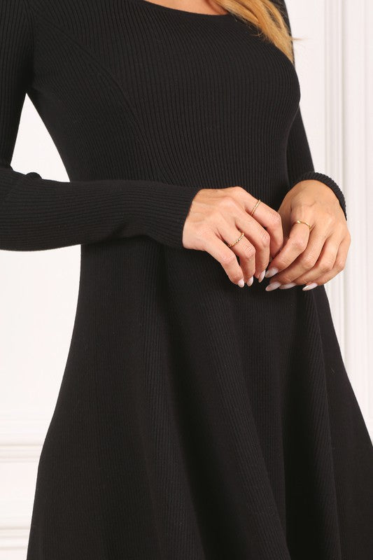 Knitted fit and flare dress - LOLA LUXE