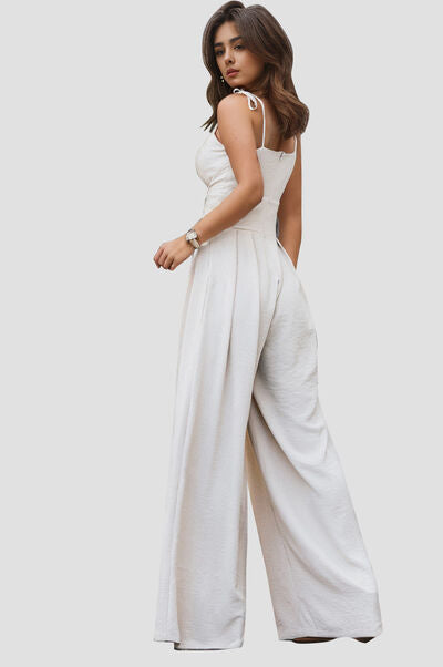 Spaghetti Strap Wide Leg Jumpsuit - lolaluxeshop